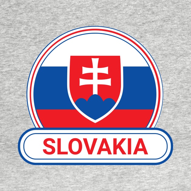 Slovakia Country Badge - Slovakia Flag by Yesteeyear